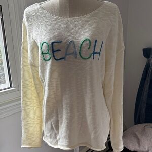 Cream Beach Sweater Top